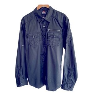 South Pole Mens Black Shirt Sz XL